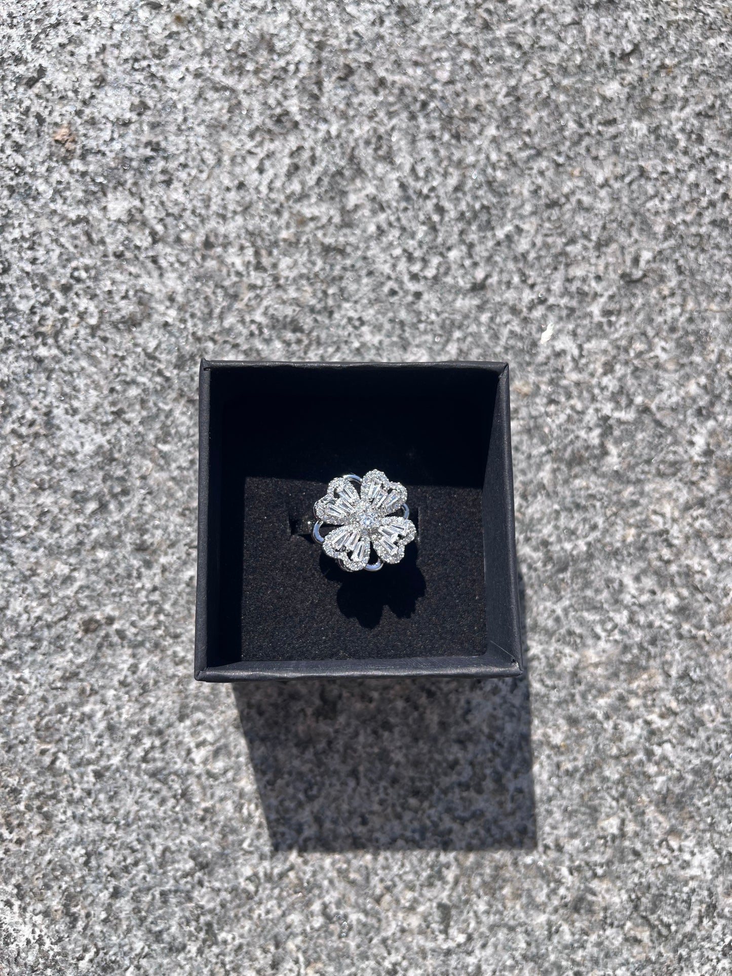 Diamant hjerte ring 18K guldbelagt (Nr. 007 + 008)