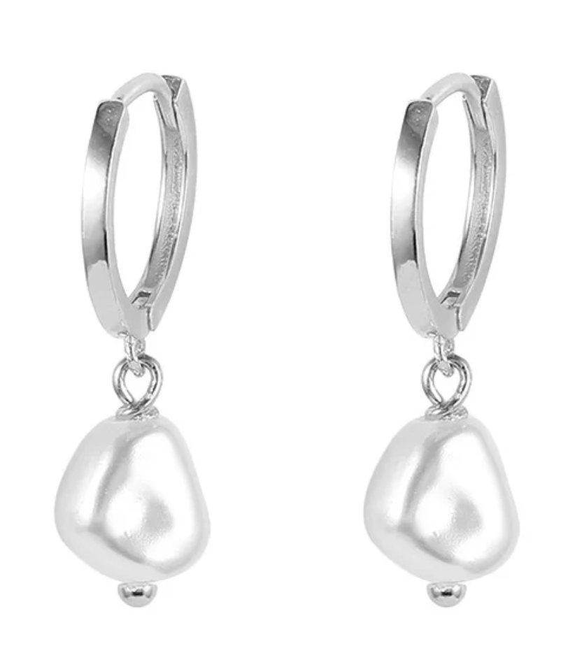 Perledråbe øreringe 925 Sterling Silver (Nr. 085 + 086)