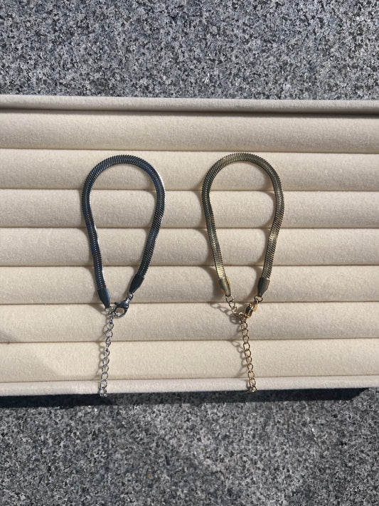 Slange armbånd 18K guldbelagt (Nr. 037 + 040)