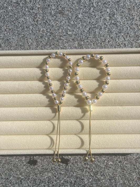 Golden peal armbånd 14K guldbelægning (Nr. 046 + 047)